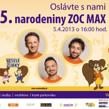 5. výročie otvorenia ZOC MAX Prešov spoločne s Veselými zúbkami