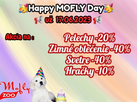Nepremeškajte akciu Mofly Happy Day v predajni MOFLY!