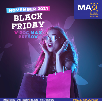 November v ZOC MAX Prešov je v znamení Black Friday!
