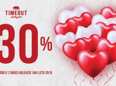 Akcia Valentín -30% v TIMEOUT