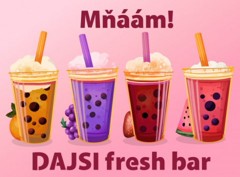 Príďte ochutnať nové príchute BUBBLE TEA do DAJSI fresh baru!