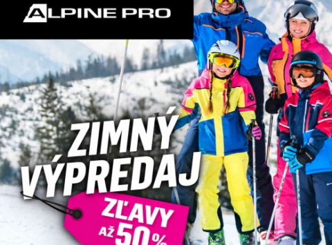 Zimný výpredaj v ALPINE PRO! Teraz nakúpite so zľavou až 50 %.