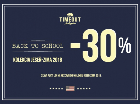 Späť do školy! -30% na novú kolekciu jeseň-zima 2018