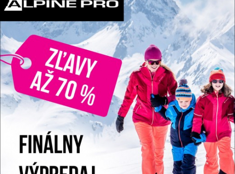 Finálny výpredaj v ALPINE PRO! Zľavy až do výšky 70%