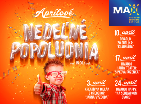 Nedeľné popoludnia pre deti - Apríl