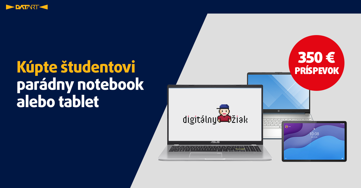 Získajte príspevok 350 € pre školáka a kúpte nový notebook či tablet v DATARTe!